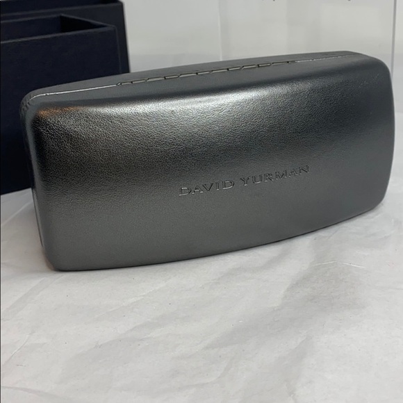 David Yurman Pewter Leather Sunglasses Case - Picture 1 of 10